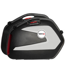 Cargar imagen en el visor de la galería, CAJUELAS TECHX2 LATERALES NEGRA/PLATA C/ SOPORTES 22L SGV-35N (JUEGO)
