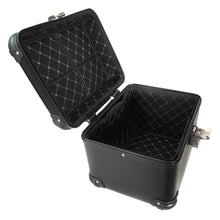 Cargar imagen en el visor de la galería, CAJUELA CUADRADA 45L PLÁSTICO TECHX2 NEGRA C/ RESPALDO Y SEGURO ANTIROBO SG-560