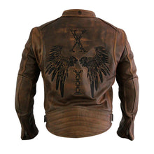 Cargar imagen en el visor de la galería, CHAMARRA KOV DE PIEL CON PROTECCIONES FREEDOM CAFE