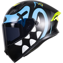 Cargar imagen en el visor de la galería, Casco Kov Pixel Crazy Azul Integral