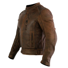 Cargar imagen en el visor de la galería, CHAMARRA KOV DE PIEL CON PROTECCIONES FREEDOM CAFE