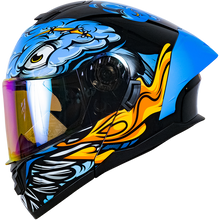Cargar imagen en el visor de la galería, Casco Kov Rush Brainy Azul Abatible