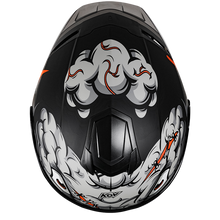 Cargar imagen en el visor de la galería, Casco Kov Rush Brainy Negro Abatible