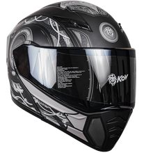 Cargar imagen en el visor de la galería, Casco Kov Estelar Cyborg Negro (Luz Led) Abatible