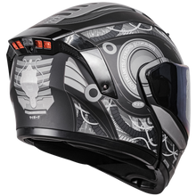 Cargar imagen en el visor de la galería, Casco Kov Estelar Cyborg Negro (Luz Led) Abatible