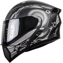 Cargar imagen en el visor de la galería, Casco Kov Estelar Cyborg Negro (Luz Led) Abatible