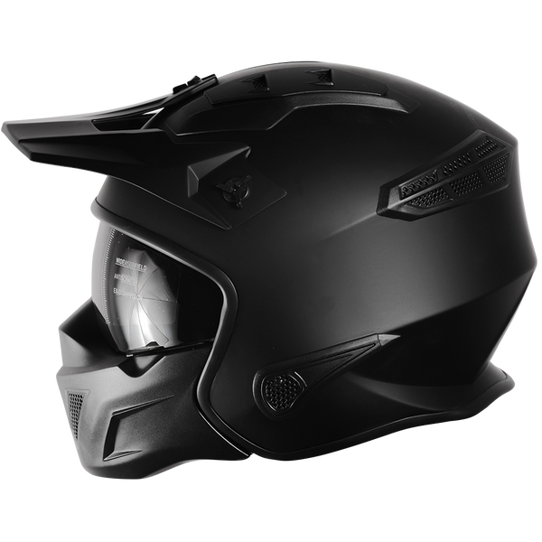 Casco Kov Rock O Negro Mate Modular Viteza Motos