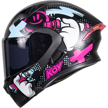 Cargar imagen en el visor de la galería, Casco Kov Furia Tagger Morado Abatible