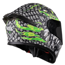 Cargar imagen en el visor de la galería, Casco Kov Thunder Tóxic Escamas Gris Fluorescente