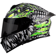 Cargar imagen en el visor de la galería, Casco Kov Thunder Tóxic Escamas Gris Fluorescente