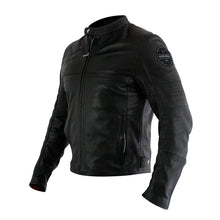 Cargar imagen en el visor de la galería, CHAMARRA KOV DE PIEL CON PROTECCIONES V1 NEGRA