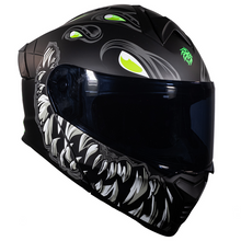 Cargar imagen en el visor de la galería, Casco Kov Thunder Tóxic Escamas Negro Fluorescente