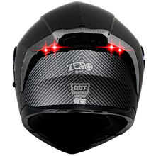Cargar imagen en el visor de la galería, Casco Kov Zero Tipo Fibra de Carbono (Luz Led) Abatible