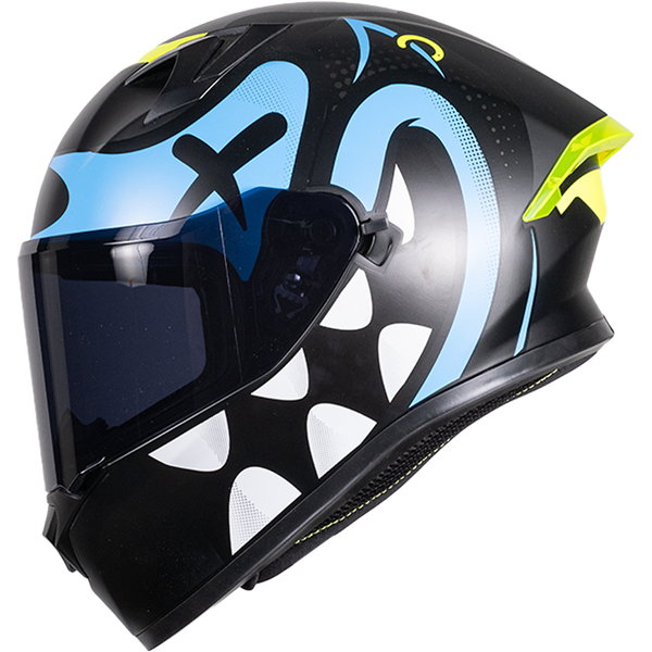 Casco Kov Pixel Crazy Azul Integral