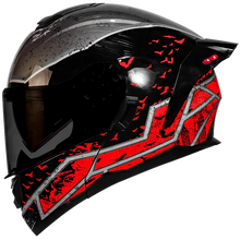 Cargar imagen en el visor de la galería, CASCO KOV ZERO DC BATMAN ROJO ABATIBLE
