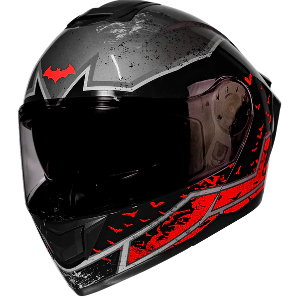 CASCO KOV ZERO DC BATMAN ROJO ABATIBLE