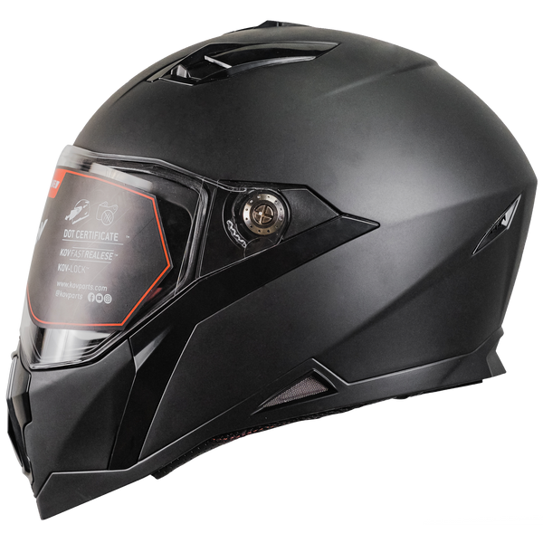 Casco Kov Jet Negro Mate Integral