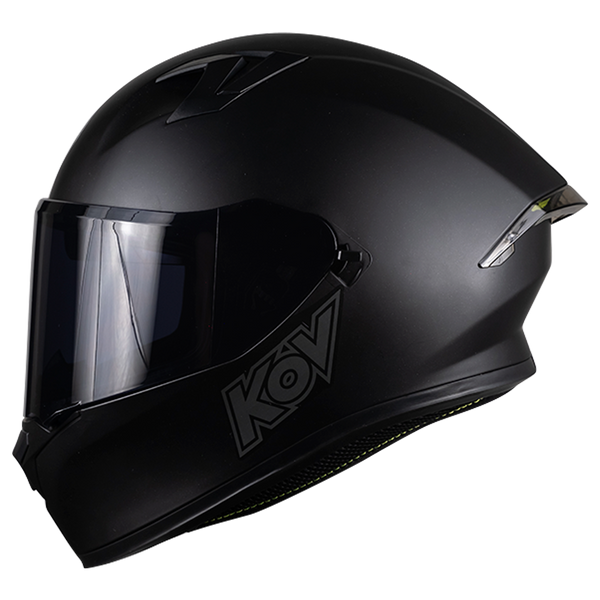 Casco Kov Pixel Solido Negro Mate Integral