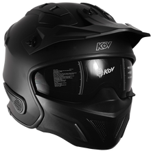 Cargar imagen en el visor de la galería, Casco Kov Rock-O Negro Mate Modular
