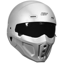 Cargar imagen en el visor de la galería, Casco Kov Spectrum Solido Blanco Modular
