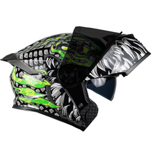 Cargar imagen en el visor de la galería, Casco Kov Thunder Tóxic Escamas Gris Fluorescente
