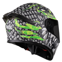 Cargar imagen en el visor de la galería, Casco Kov Thunder Tóxic Escamas Gris Fluorescente
