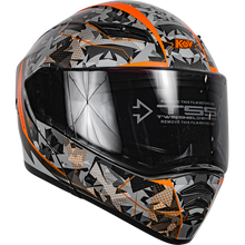 Cargar imagen en el visor de la galería, Casco Kov Estelar Wrap Naranja Abatible
