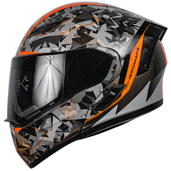 Casco Kov Estelar Wrap Naranja Abatible