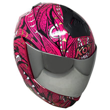 Cargar imagen en el visor de la galería, Casco Kov Stealth Alebrije Rosa Abatible
