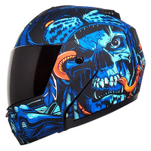 Cargar imagen en el visor de la galería, Casco Kov Tlatoani Azul Abatible
