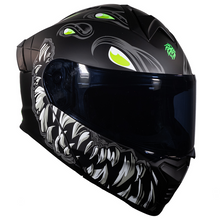 Cargar imagen en el visor de la galería, Casco Kov Thunder Tóxic Escamas Negro Fluorescente
