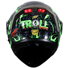 Cargar imagen en el visor de la galería, Casco Kov Estelar Troll Negro/Fluorescente LED
