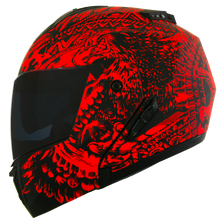 Cargar imagen en el visor de la galería, Casco Kov Stealth Zapata Rojo Abatible
