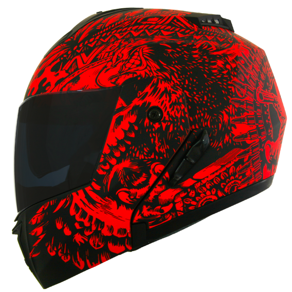 Casco Kov Stealth Zapata Rojo Abatible